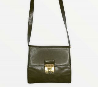 Escada Vintage Leather Bag / Crossbody With A Key