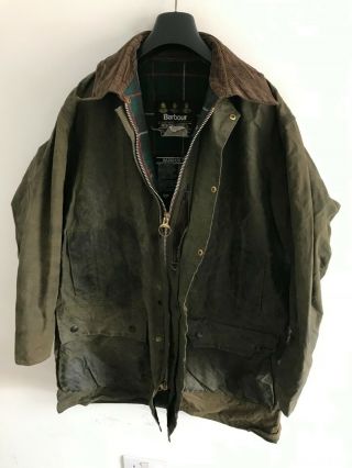 Mens Vintage Barbour Northumbria Wax Jacket/Coat Mens 44in Large / Extra Large 3