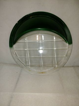 1 Vintage Macbeth Evans Clear Green Eyebrow Glass Headlight Lens 4712 9 1/2 (s1)
