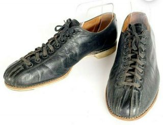 Vintage Bowling Shoes 50s - 60s Hyde Black Leather Men 