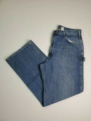 Vtg Abercrombie & Fitch Carpenter Jeans Baggy Mens Sz 36x32 Measured Usa Made
