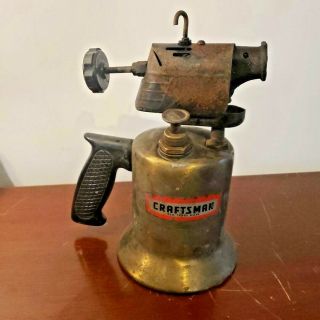 Antique Vintage Craftsman Brass Gas Blow Torch Solderer Steampunk Lamp Part