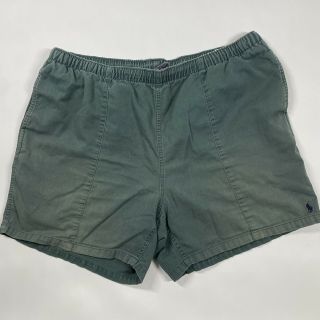 Vintage Polo Ralph Lauren Shorts Mens Waist Stretch Fit Green Faded Size Xl