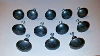 Vtg Classy Contemporary Set Of 12 Cabinet Drawer Pull Knobs With Screws