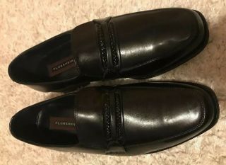 Florsheim Shoes Men’s Loafers Black Leather Dress 9.  5 Shoes 17091 - 01 Nib