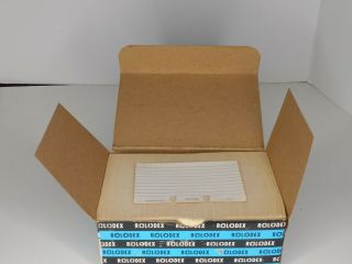 Rolodex Card Pack Box C35 3 " X 5 " White 1000 Vintage Open Box Refills