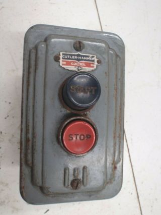 Vintage Cutler Hammer Mechanical Switch & Art Deco Plate