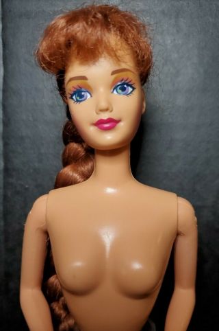 VTG 1995 Mattel Jewel Hair Mermaid TLC Midge Doll Long Red Hair Shimmery Tail 3