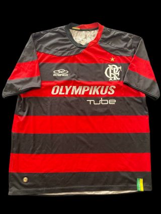 Rare Vintage Flamengo 2009 Large Adriano Home Shirt