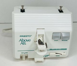 Vtg Presto Above All Deluxe Can Opener Automatic Under Cabinet 05640