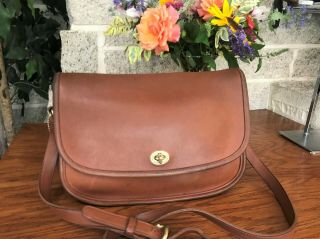 Vintage Coach Saddle Leather City Bag 9790 Handbag Purse Shoulder Crossbody