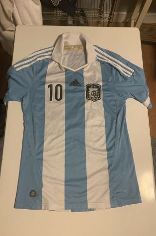 Vintage Adidas Argentina National Team Lionel Messi 10 M Small Sewn Jersey 2011