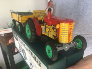 Vintage Tin Litho Schylling Tractor Trailer 2