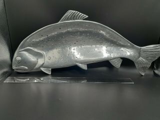 Vintage Bruce Cox Pewter Fish Platter 23 