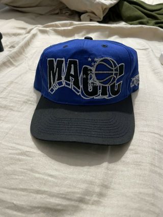 Vintage 90s Orlando Magic Nba Wave Block Logo G Cap Gcc Snapback Hat Osfa