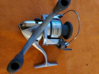 1 - Shimano Spirex 4000fd Spinning Fishing Reel R & L Hand Operation Collectible