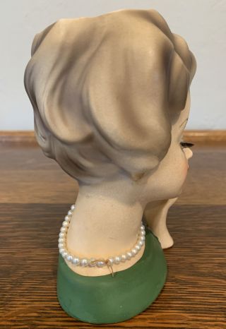 Vintage Ardco Headvase/head vase Emerald Green 5 3/4 