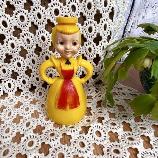 Vintage Yellow Merry Maid Laundry Sprinkler Container