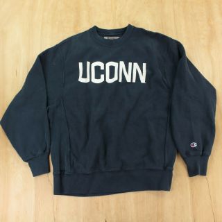 Champion Reverse Weave Sweatshirt Medium Vtg Uconn Connecticut 90s 00s