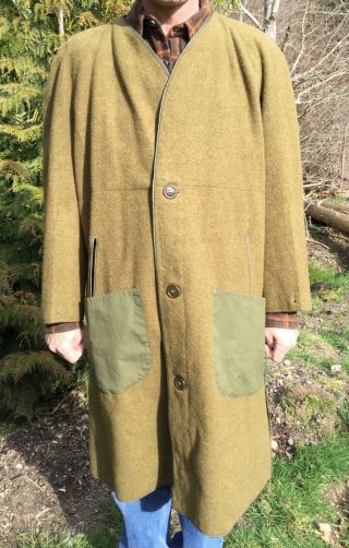 Vtg Us Military Army Wwii Trench Coat Overcoat Og - 107 Wool Liner Only - Large Reg