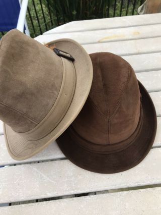 Vintage Pair Dobbs Suede Fedora Hats Size 7 1/4