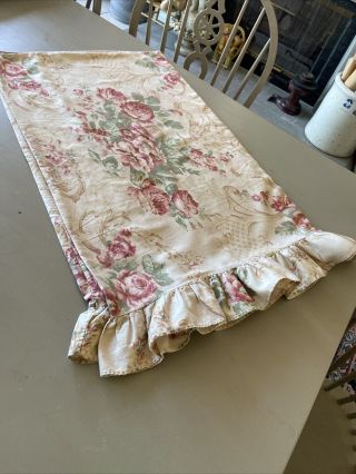 Vintage Ralph Lauren Guinevere King Pillow Case Ruffle Edge Floral Cotton Sateen