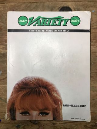 Daily Variety 33rd Anniversary Issue 1966 Vintage Movie Ads