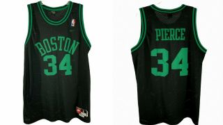 Vintage Boston Celtics Nba Jersey Paul Pierce 34 Team Nike Mens L Swoosh Mesh