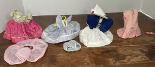 Four Vintage 1950s 8” Doll Outfits.  Wonderful.