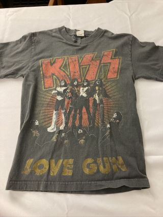Kiss Love Gun Album Cover Adult T Shirt Metal Music Band Vintage Size Small