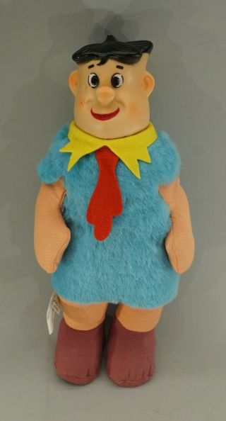 1962 Fred Flintstone / The Flintstones Knickerbocker Plush Doll 11 1/2 "