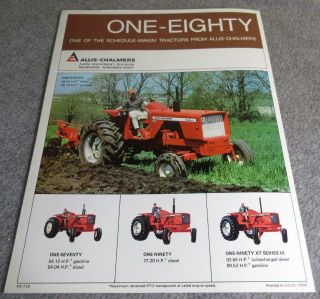 Vintage Allis Chalmers One - Eighty Tractor Brochure 1969 2