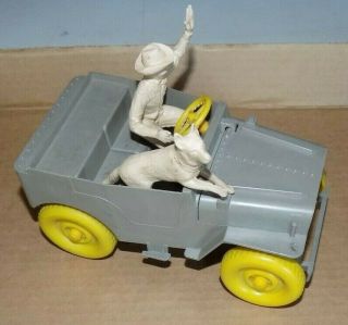 Ideal vintage Roy Rogers Nellie Belle jeep with Pat Brady,  and Bullet 2