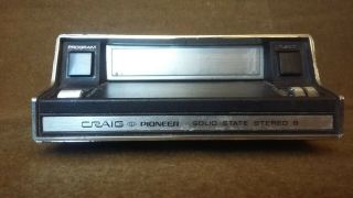 Vintage Craig Pioneer Model 3121 Solid State Stereo 8 - Track Player Underdash