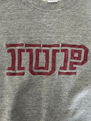 Vintage 80s IUP University Crewneck Sweatshirt Size Large Made in USA 2