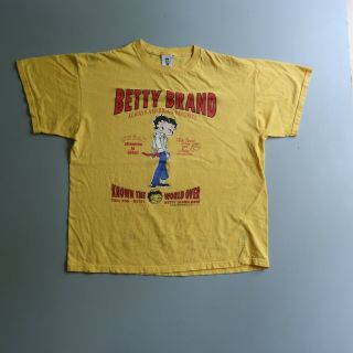 Vintage Betty Boop Jeans T - Shirt Tee Xl Yellow