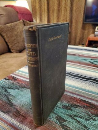 Vintage Book 1869 " Analysis Of Civil Government In The United States " By Calvin