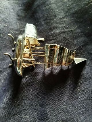 VINTAGE MINIATURE STERLING SILVER CHINESE JUNK BOAT GREAT DETAIL 2