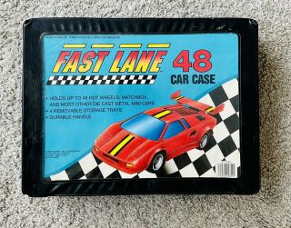 Vintage Fast Lane 48 Car Case For Hot Wheels And Other Matchbox Sized Cars