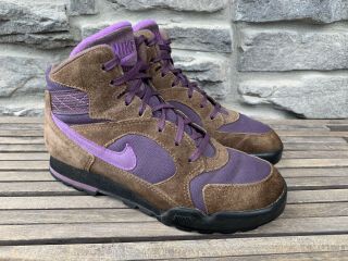 Vintage Nike Acg Caldera Hiking Boots 90s 1994 Brown Purple Womens Size 7