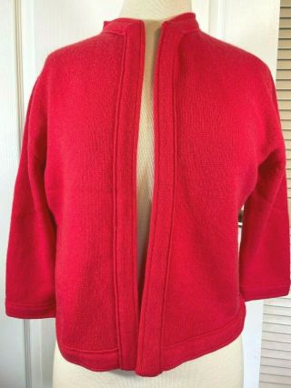 Vintage Dalton 100 Virgin Cashmere Coral Cardigan Sweater Womens Size S M