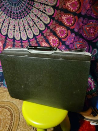 Vintage Samsonite Briefcase Black Hard Shell Retro Mid Mod Mad Men - With Keys