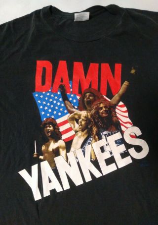 Vintage 1990s Ted Nugent Damn Yankees T - Shirt Size Xl 2 - Sided Yank This