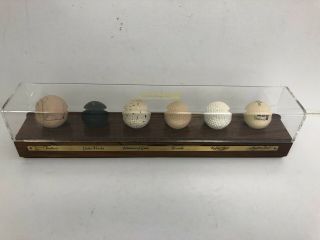 Vintage Classic Craftsmen The Evolution Of The Golf Ball Display Case 1981