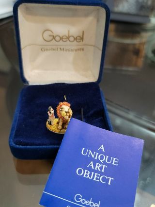 Robert Olszewski Goebel Miniature Dollhouse Artisan Bronze Dorothy Toto Lion Oz