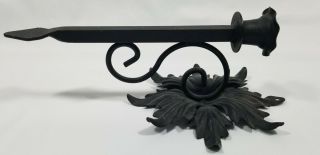 Old Vintage Rare Primitive Wrought Iron Wall Taper Sconce Candle Holder Gothic