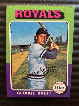 Vintage 1975 Topps Baseball Card Set Break George Brett Rookie Ex,  Card 228