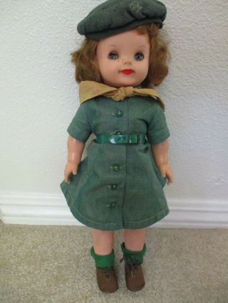 Rare Vintage 1959 15 " Effanbee Patsy Ann Girl Scout Doll W/complete Outfit