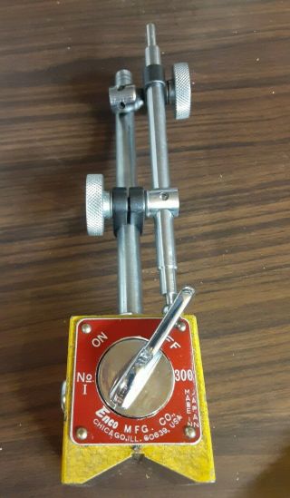 Vintage Enco On - Off Magnetic Base Indicator Holder No.  300