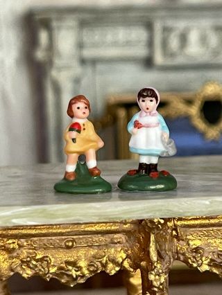 Vintage Artisan Miniature Dollhouse Carol Pongracic Hummel Porcelain Girls Ooak